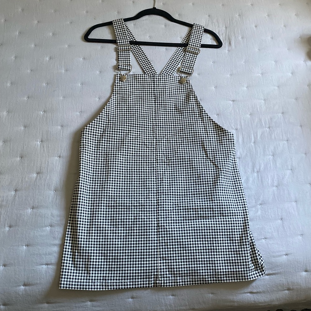 Forever 21 gingham overall dress